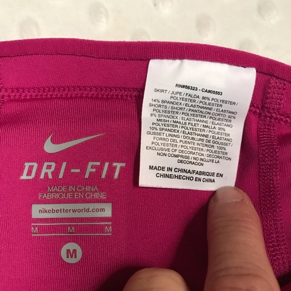 Nike Dri-Fit Colorful Running Skirt Skort, Side Slits W/ Mesh Size M, Zip Pocket - Picture 8 of 8